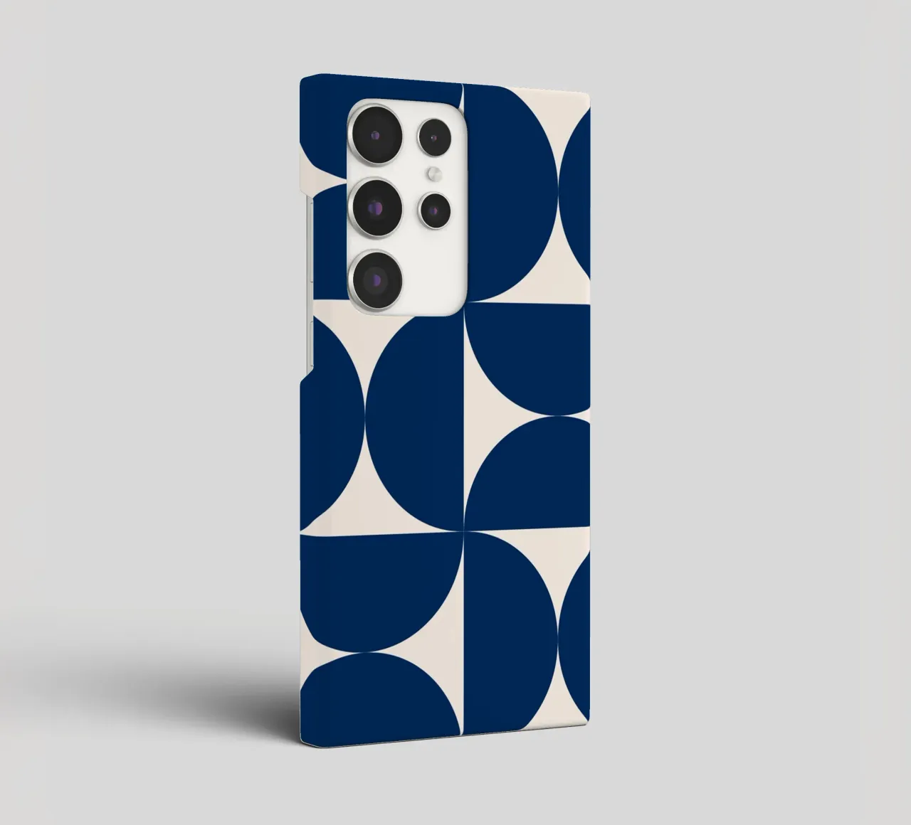 Bauhaus Geometry - Abstract shapes in blue samsung phone case by Whole©