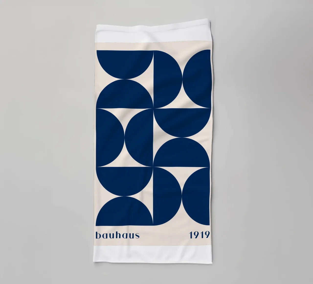 Bauhaus Geometry - Abstract shapes in blue towel by Whole©