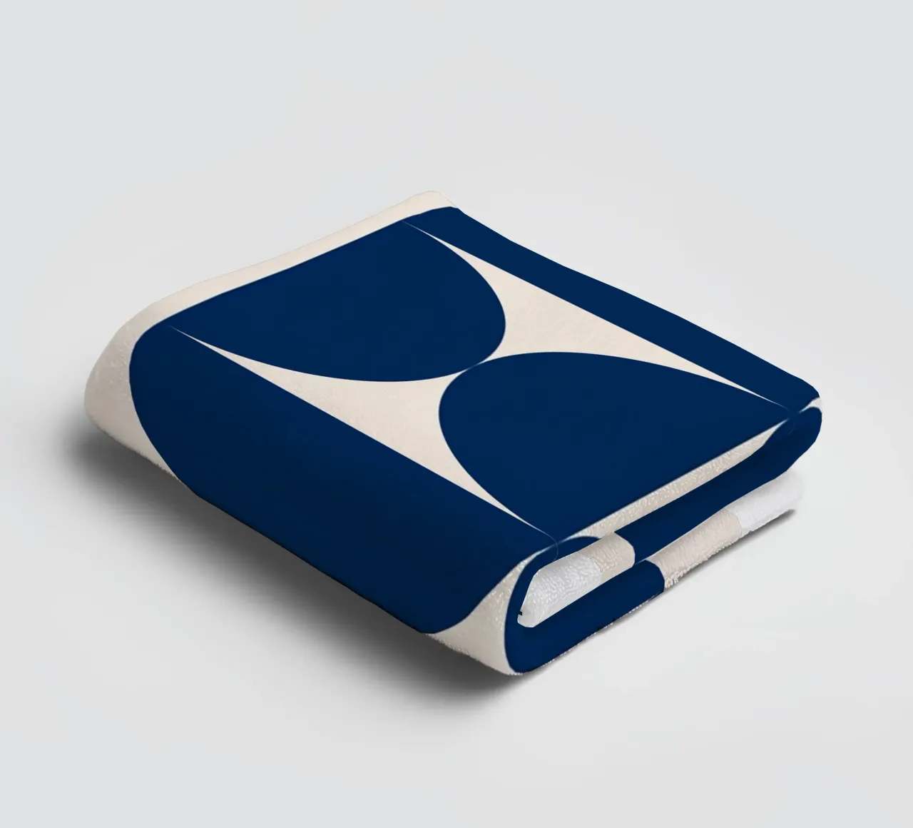 Bauhaus Geometry - Abstract shapes in blue towel by Whole©