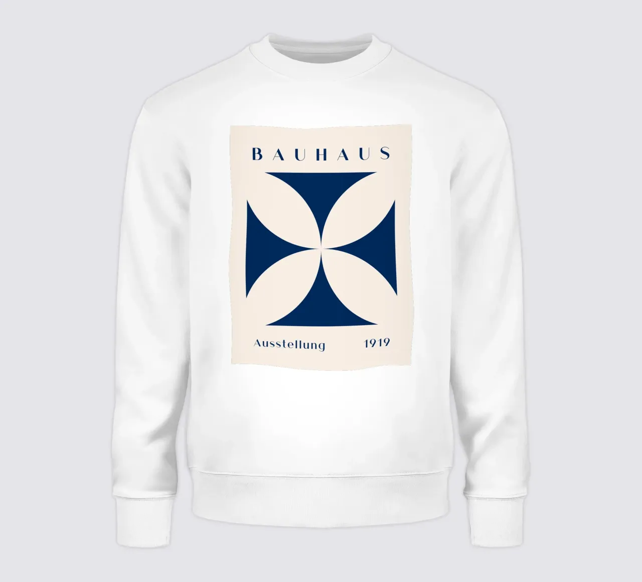 Mostra Bauhaus 1919 - Design geometrico in blu felpa da Whole©