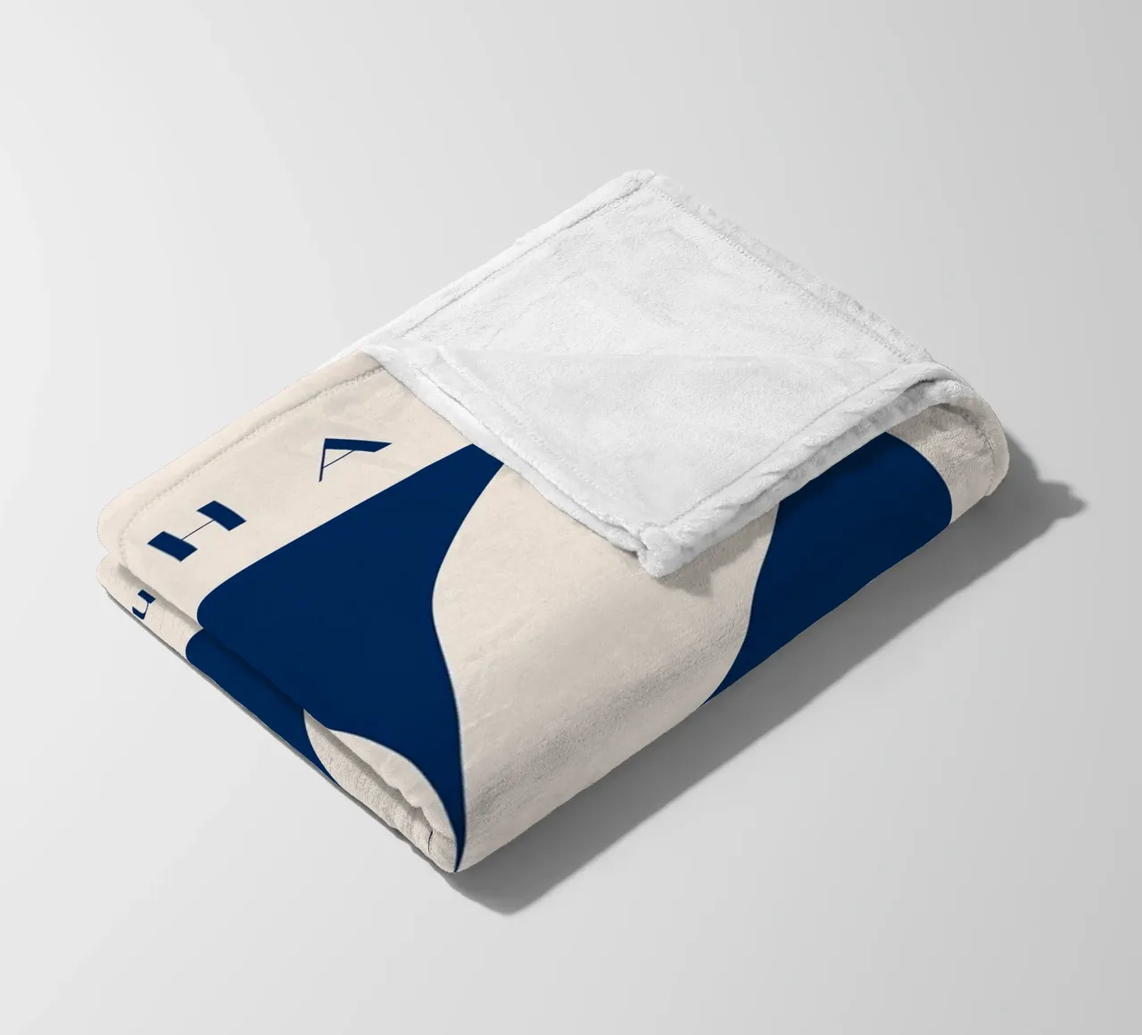 Bauhaus exhibition 1919 - Geometric design in blue fleece blanket by Whole©