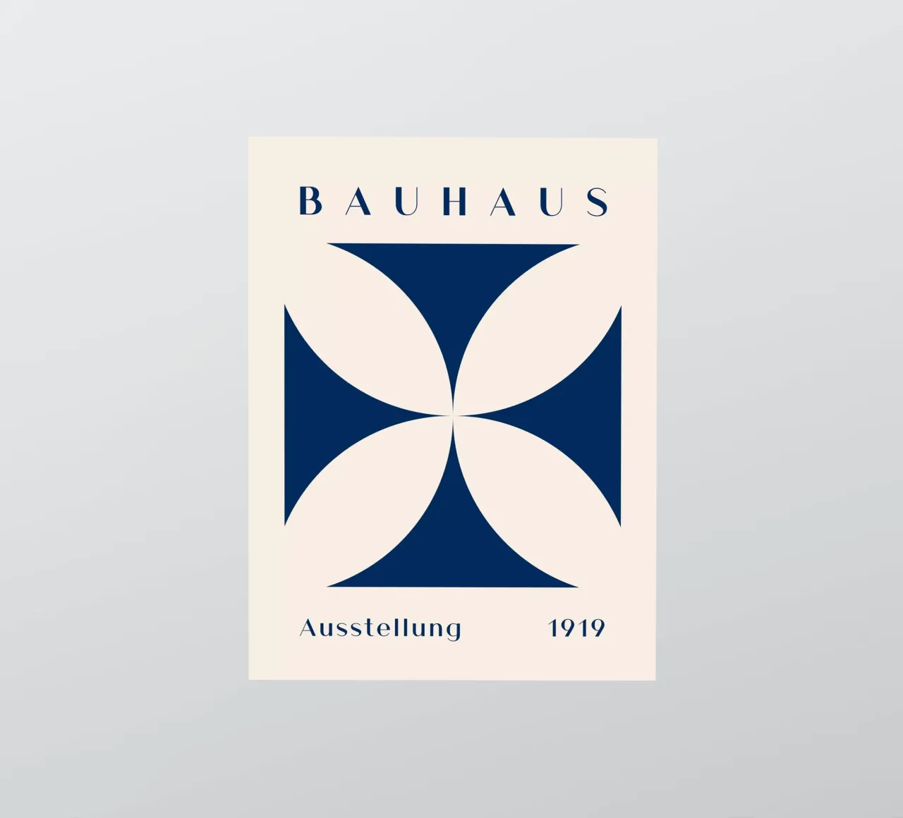Mostra Bauhaus 1919 - Design geometrico in blu adesivo da Whole©