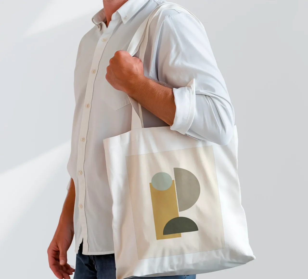 Geometrico minimale 52 borsa in juta da Gaite