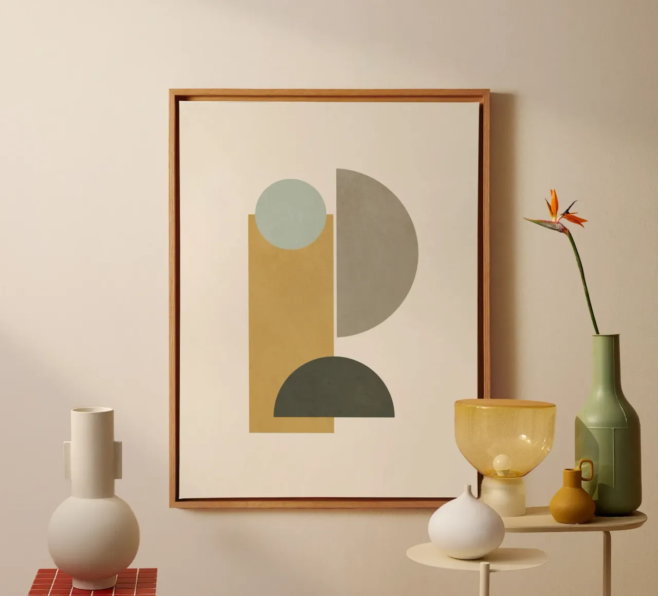 Geometrico minimale 52 tela con Cornice a cassetta da Gaite