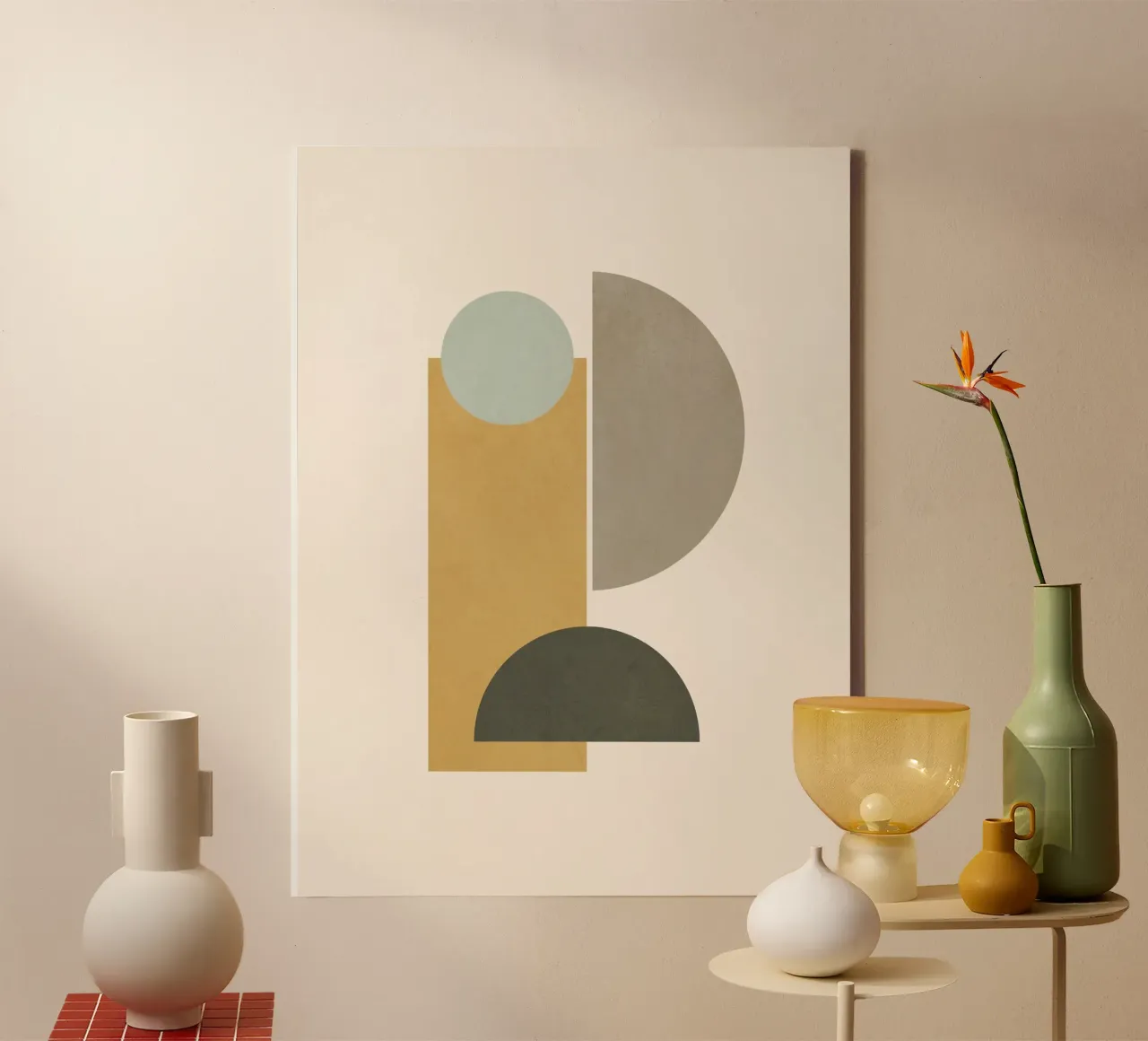 Geometrico minimale 52 tela con Cornice a cassetta da Gaite