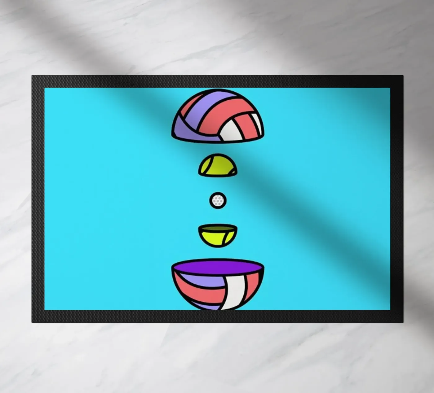 Big Balls - Love of ball sports doormat by Jan Luzar