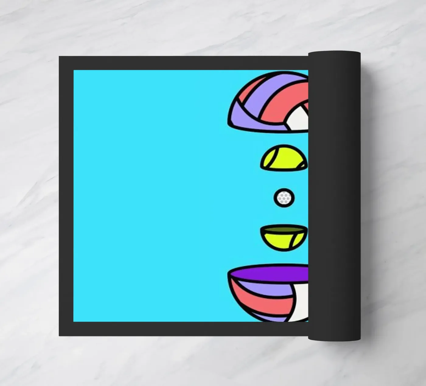 Big Balls - Love of ball sports doormat by Jan Luzar