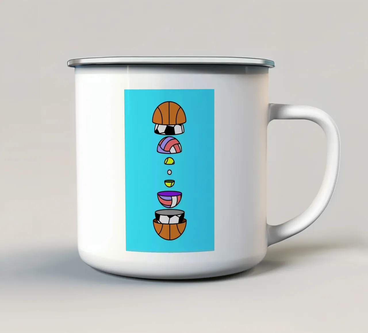 Big Balls tazza in smalto da Jan Luzar