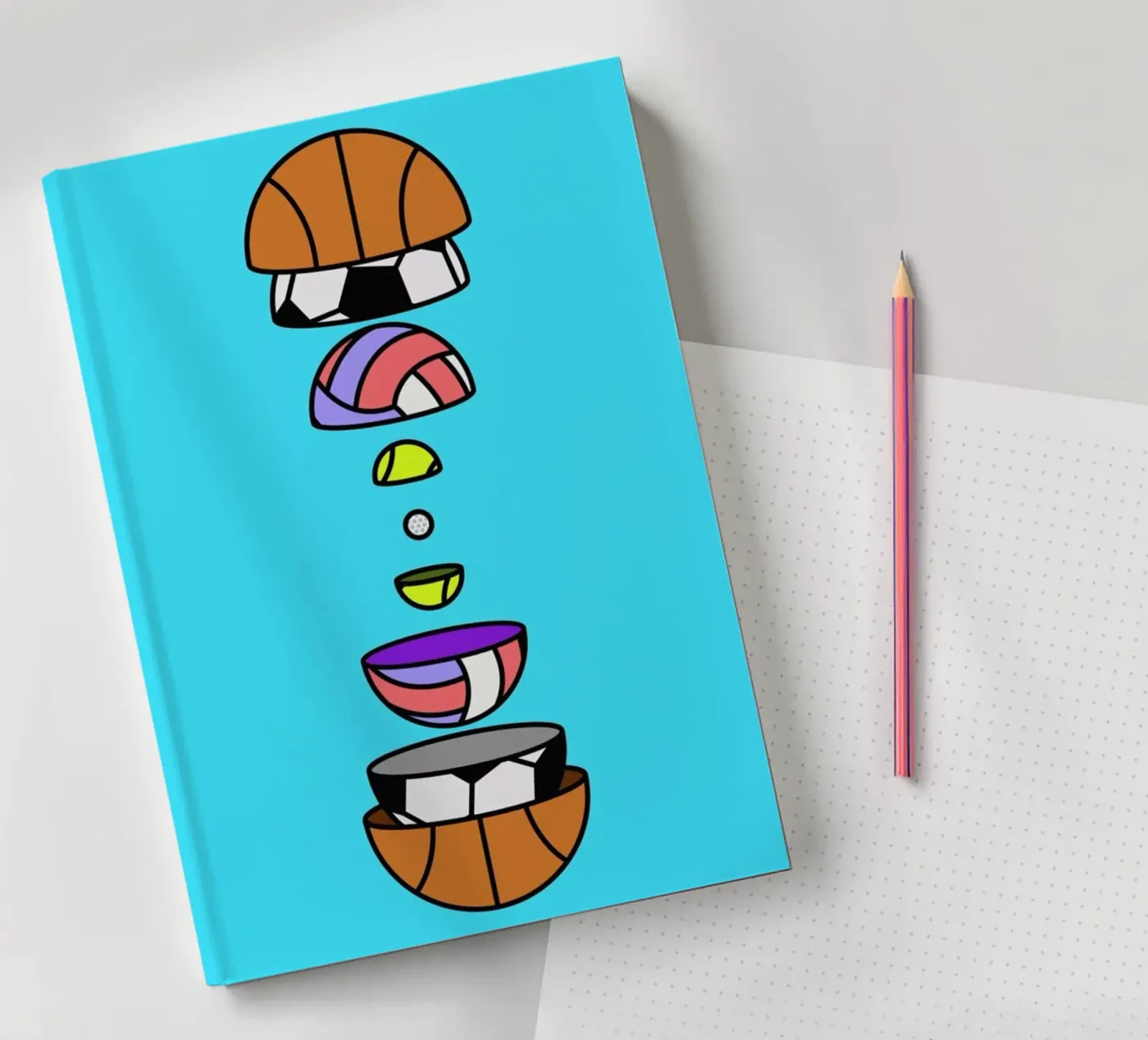 Big Balls - Love of ball sports notebook by Jan Luzar