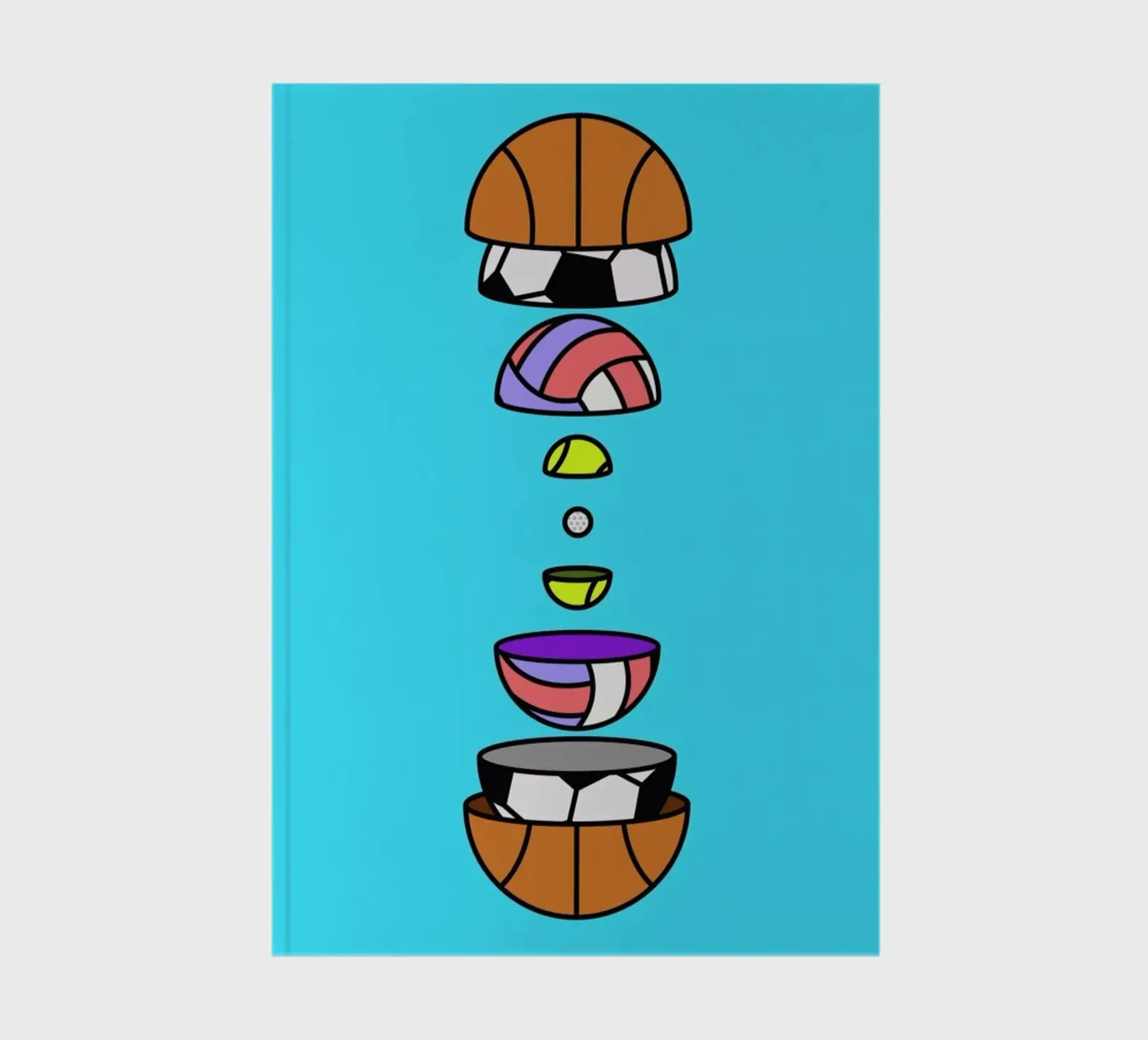 Big Balls - Love of ball sports notebook by Jan Luzar