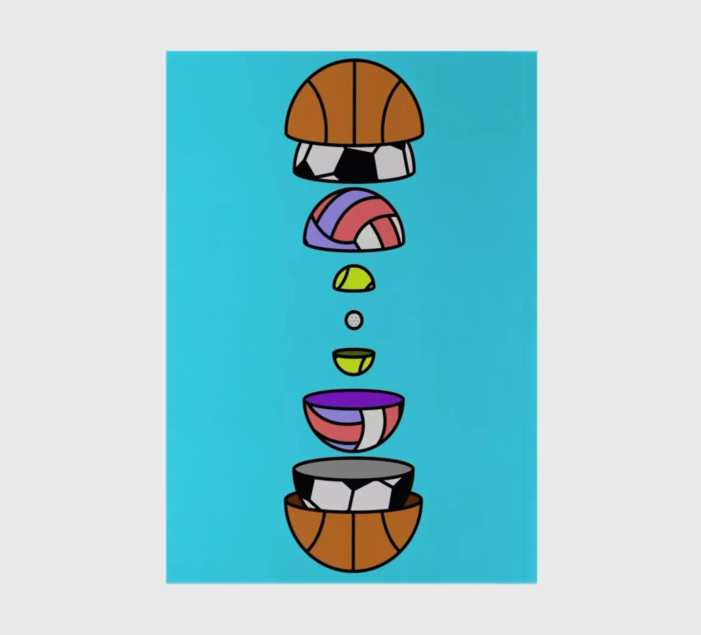 Big Balls - Love of ball sports notebook by Jan Luzar