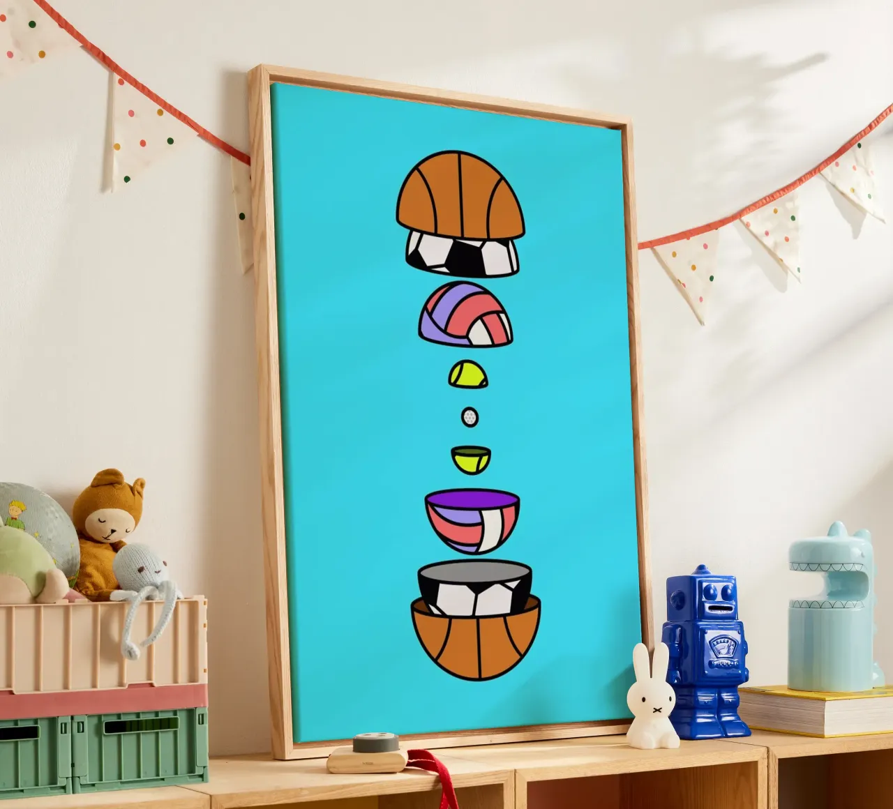 Big Balls canvas met Baklijst van Jan Luzar