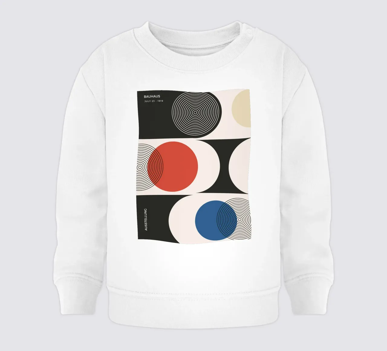 Mostra Bauhaus - Design di cerchi e colori primari felpa neonato da Whole©