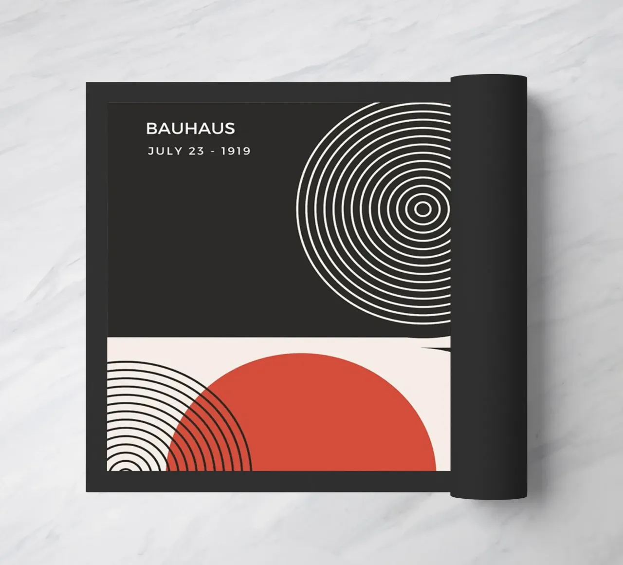 Mostra Bauhaus - Design di cerchi e colori primari zerbino da Whole©