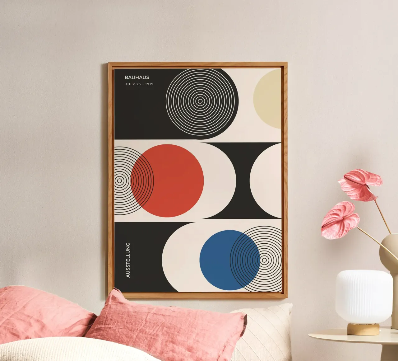 Exposition Bauhaus - Cercles et couleurs primaires Design alu dibond de Whole©