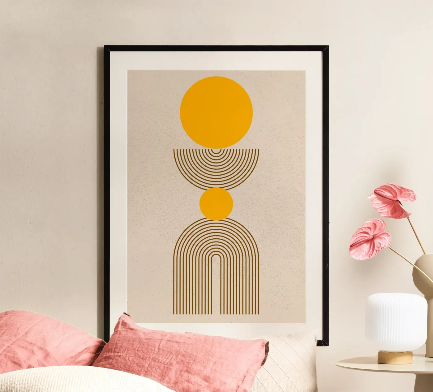 Orange circles poster by VinSigrid