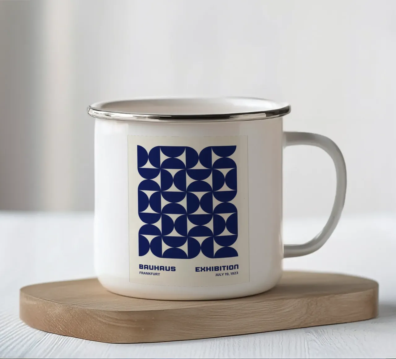 Bauhaus Geometry - Exhibition 1923 enamel mug by Whole©