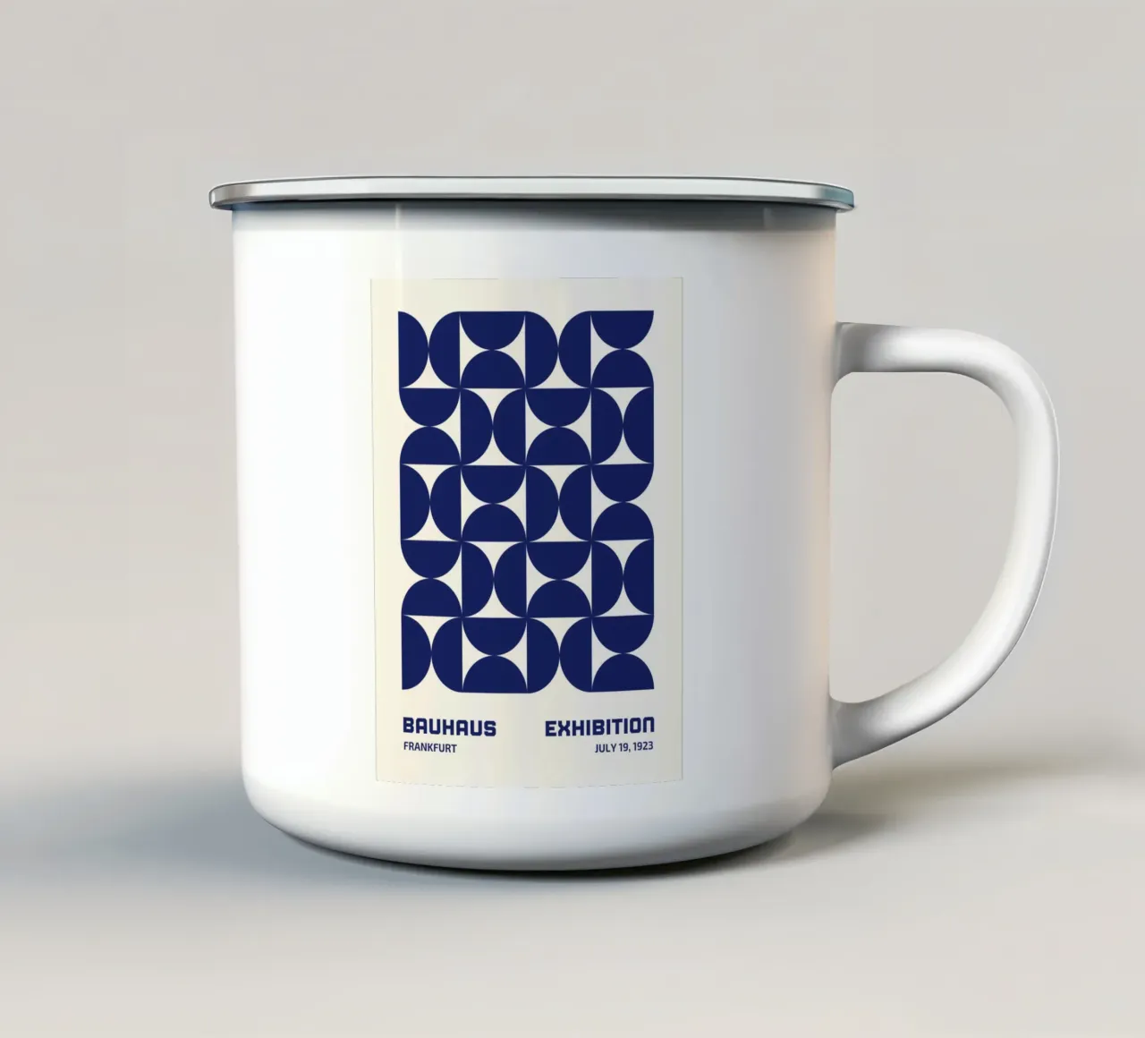 Bauhaus Geometry - Exhibition 1923 enamel mug by Whole©