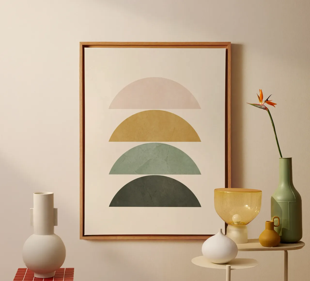 Geometrico minimale 51 tela con Cornice a cassetta da Gaite
