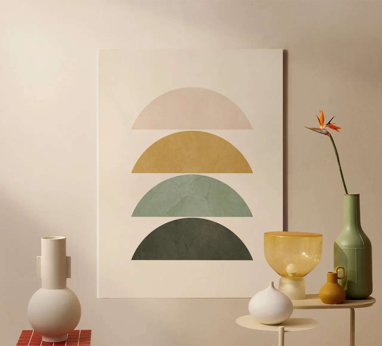 Geometrico minimale 51 tela con Cornice a cassetta da Gaite