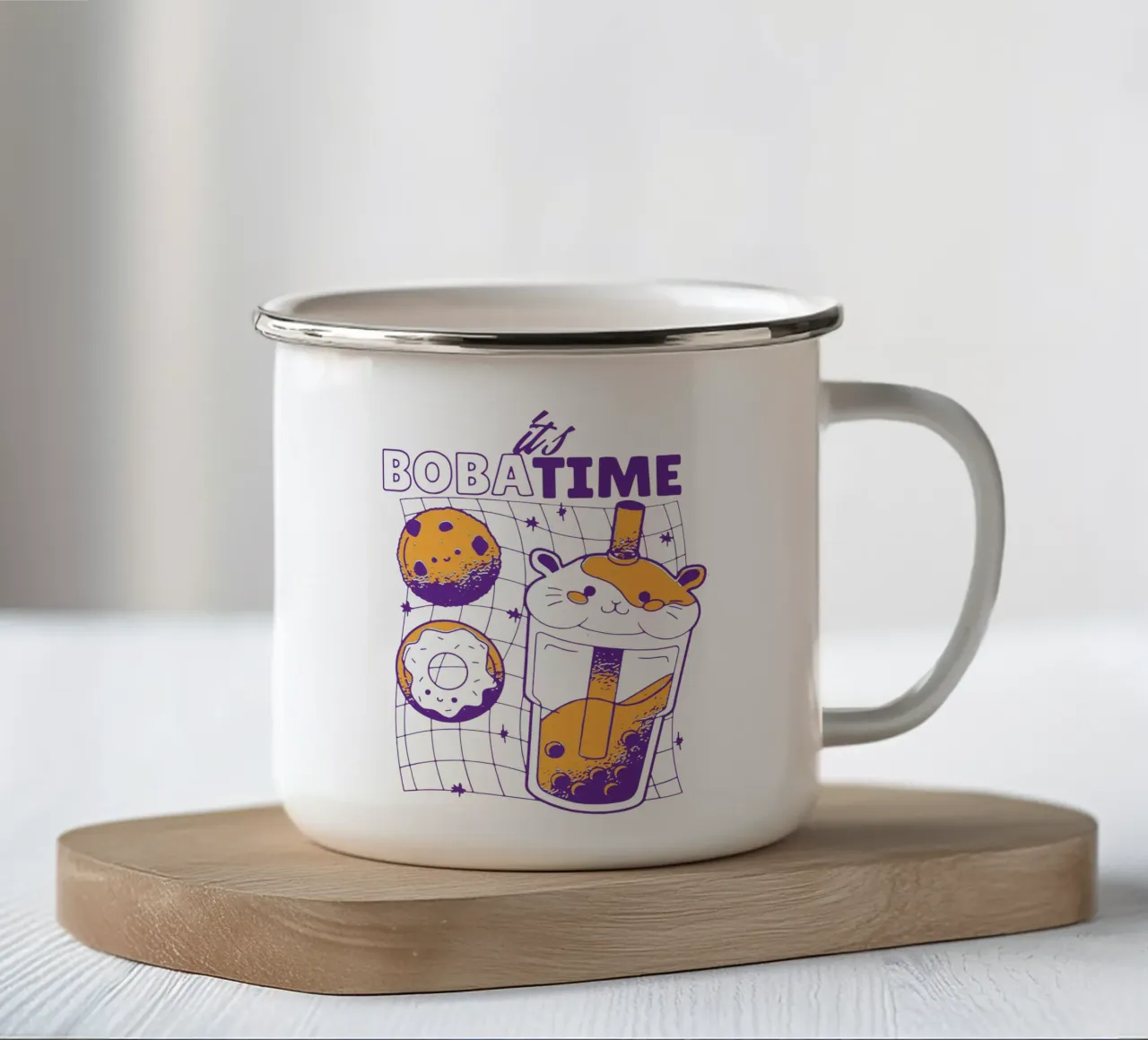 è l'ora del Boba tazza in smalto da Gunawan Rb