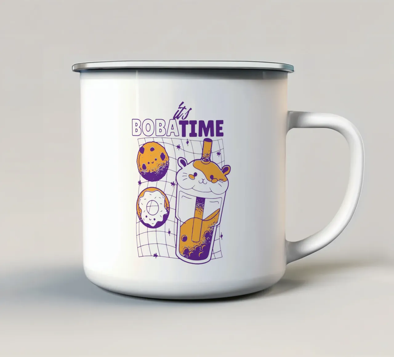 è l'ora del Boba tazza in smalto da Gunawan Rb