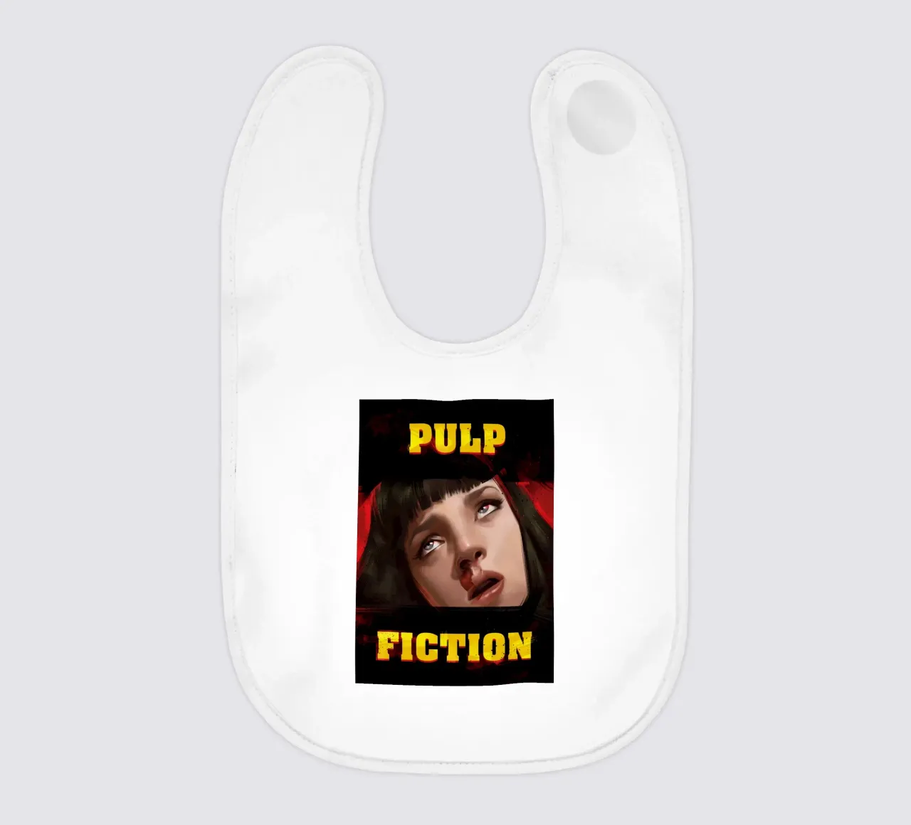 Pulp Fiction Mia baby bib by nabakumov