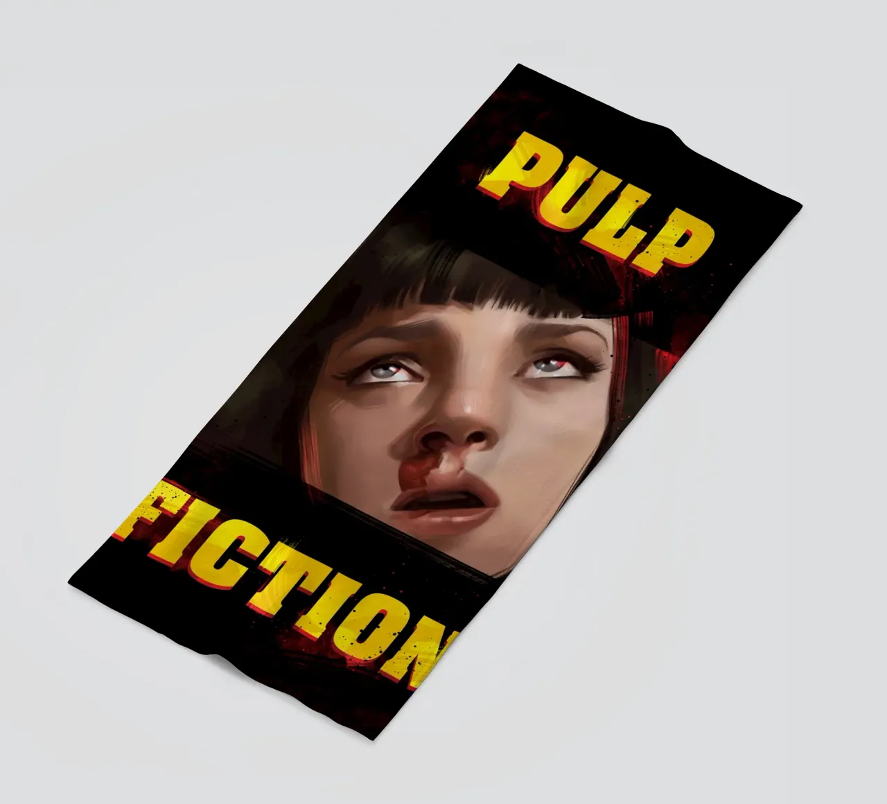 Pulp Fiction Mia beach towel by nabakumov