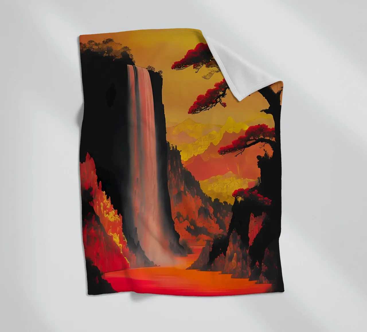 Cascata cremisi coperta in pile da Artistic-shop