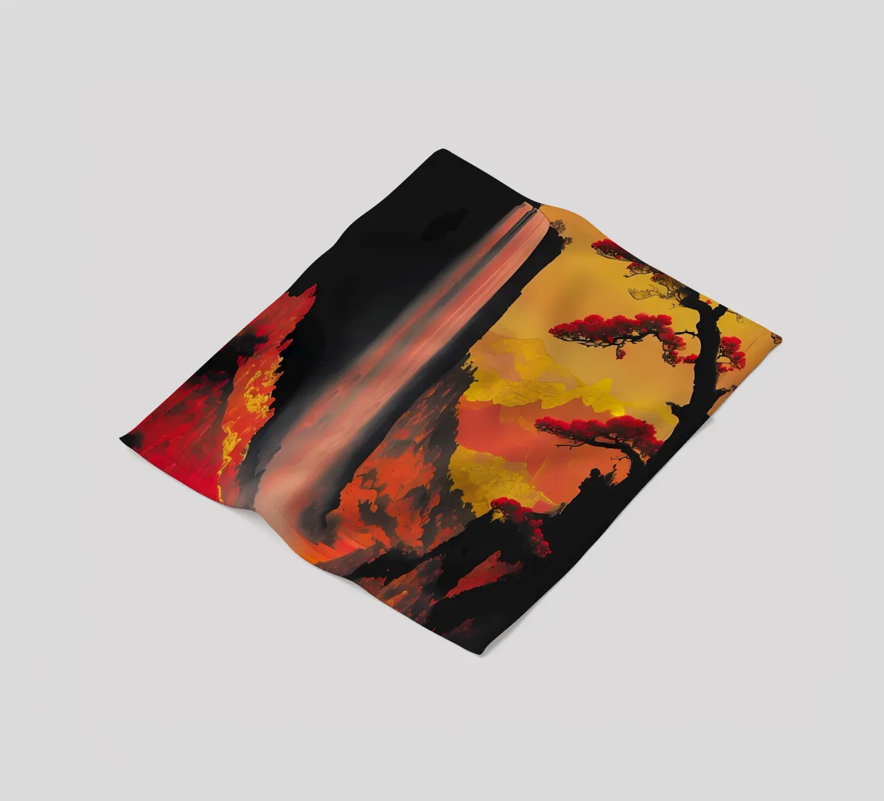 Cascata cremisi coperta in pile da Artistic-shop