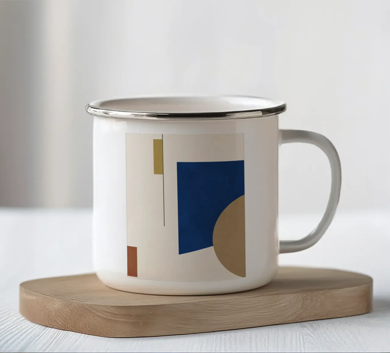 Geometrico minimale 58 tazza in smalto da Gaite