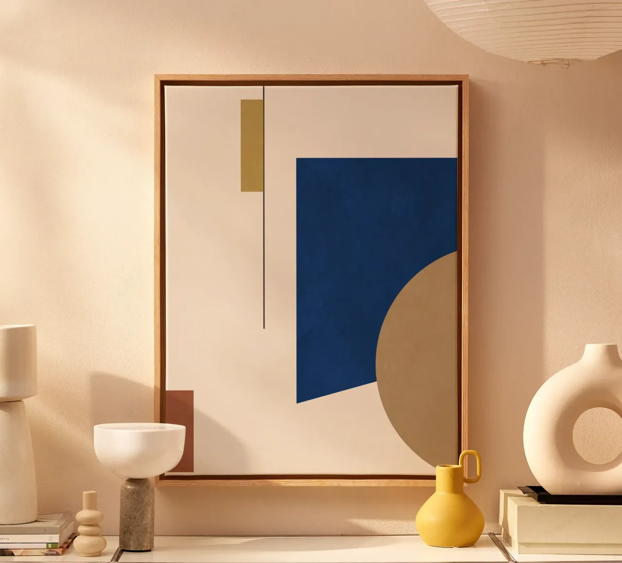 Geometrico minimale 58 tela con Cornice a cassetta da Gaite