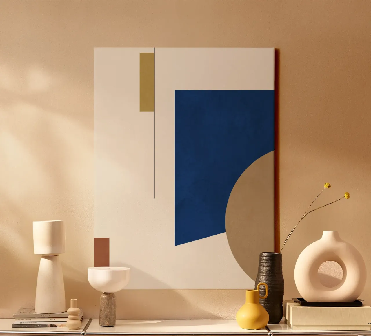 Geometrico minimale 58 tela con Cornice a cassetta da Gaite
