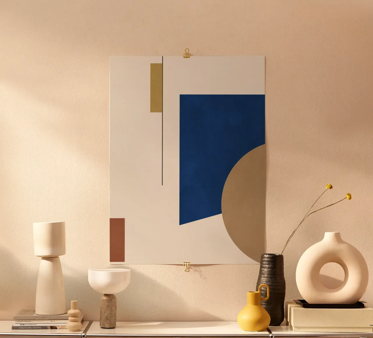 Geometrico minimale 58 poster con telaio in legno da Gaite