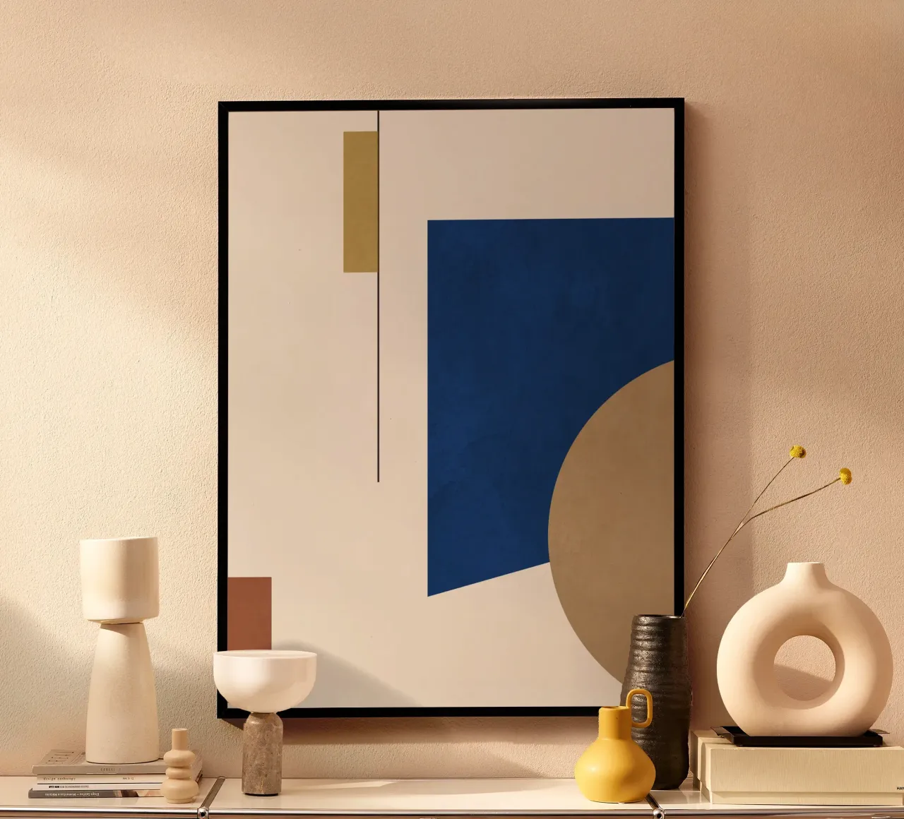 Geometrico minimale 58 poster con telaio in legno da Gaite