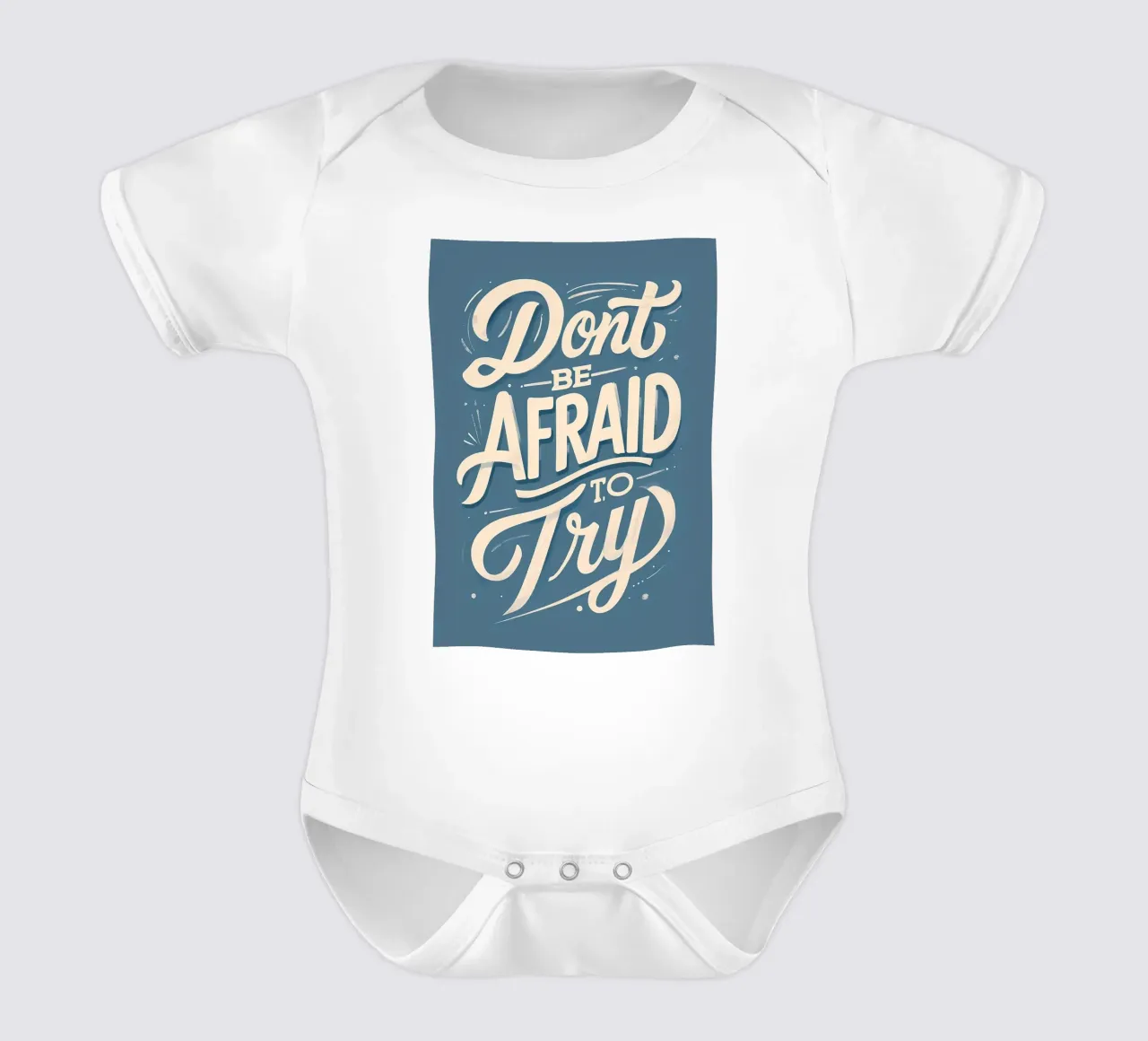 Don't Be Afraid to Try short-sleeve baby romper by Artistic-shop