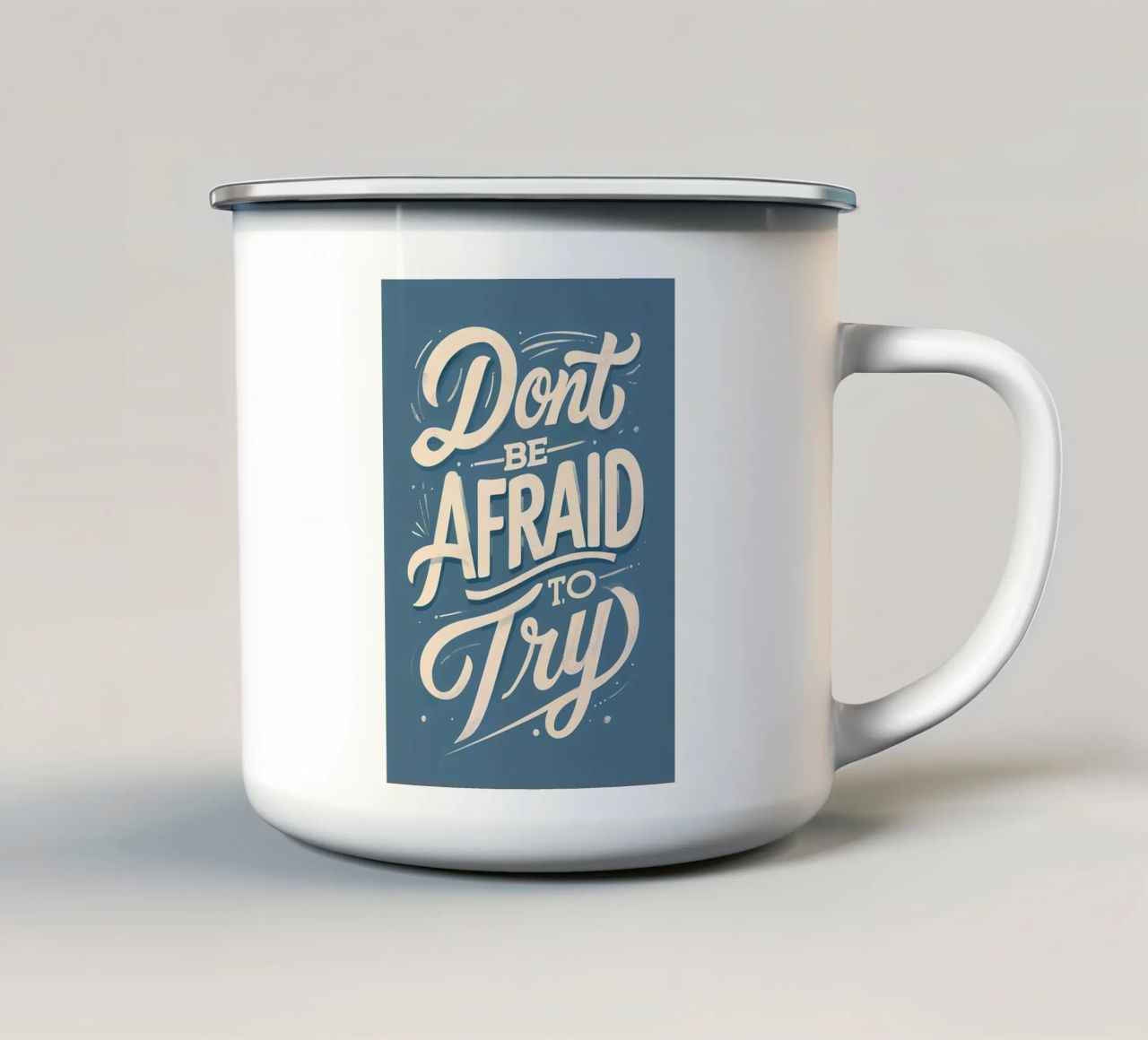 Non abbiate paura di provare tazza in smalto da Artistic-shop