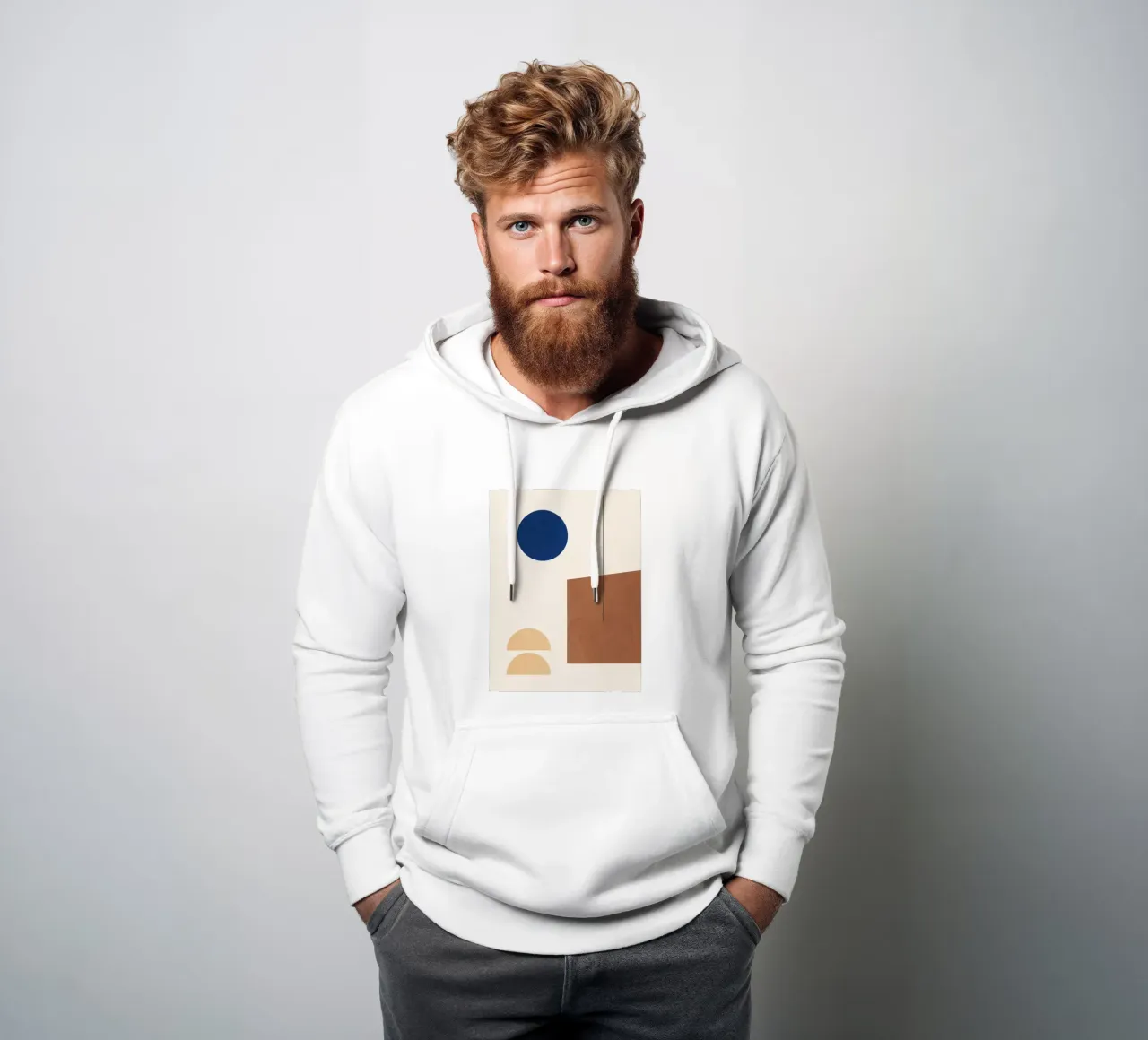 Geometrico minimale 60 felpa con cappuccio da Gaite