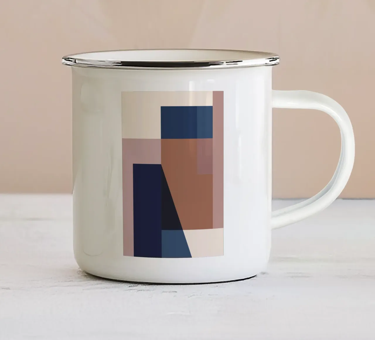 astratto geometrico 45 tazza in smalto da Gaite