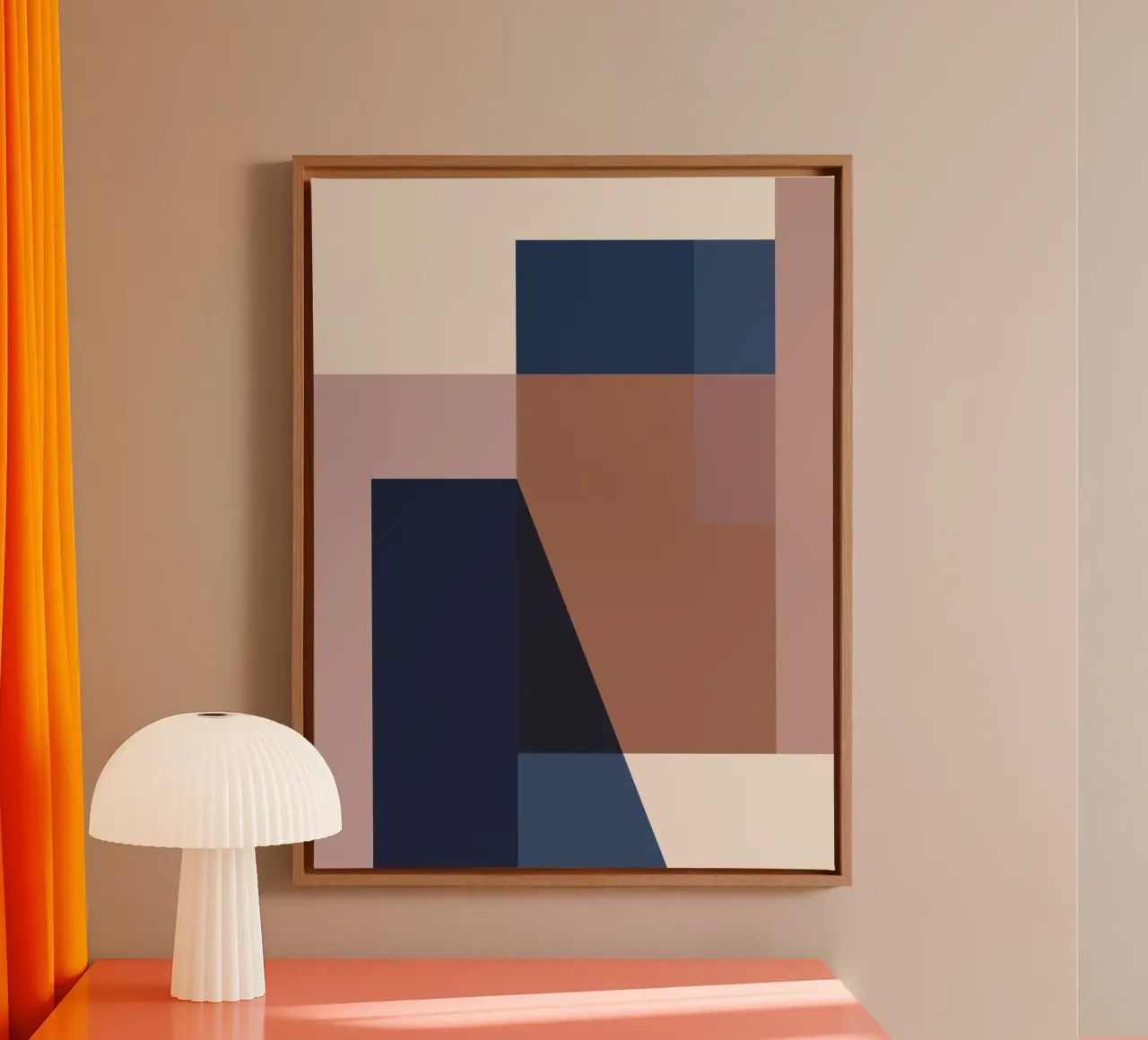 geometrisch abstract 45 canvas met Baklijst van Gaite