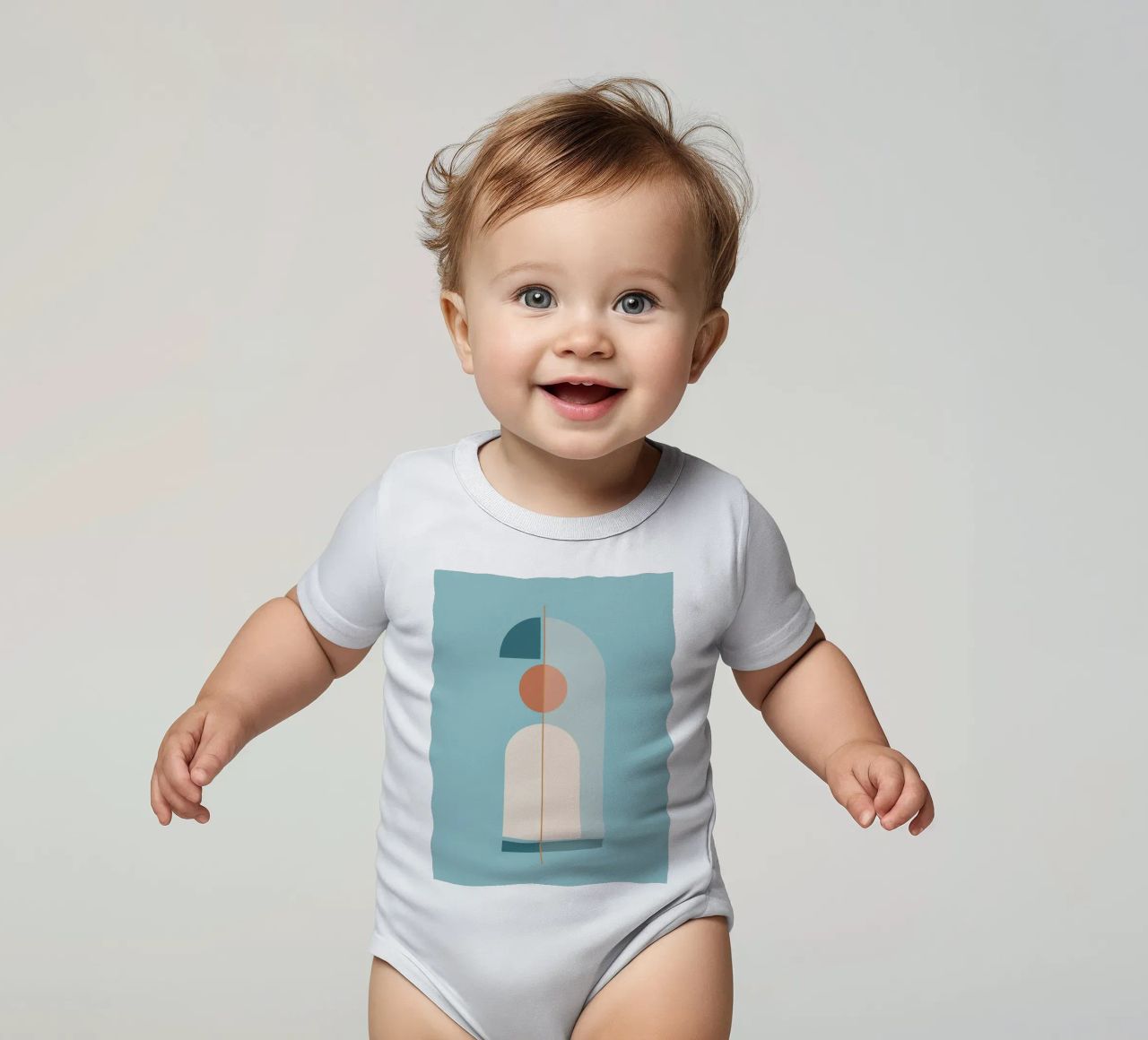 Forme geometriche minime 18 body neonato maniche corte da Gaite