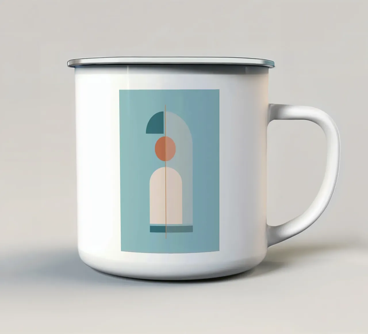Geometrische Minimalformen 18 Emaille Tasse von Gaite