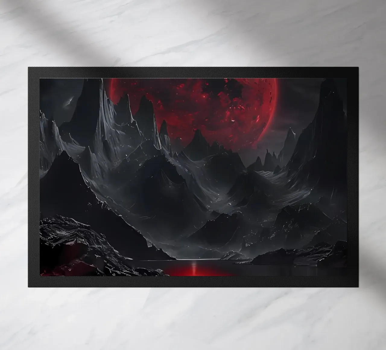 Crimson Eclipse doormat by Artistic-shop