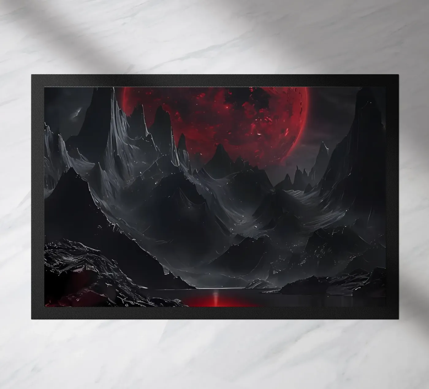 Crimson Eclipse doormat by Artistic-shop