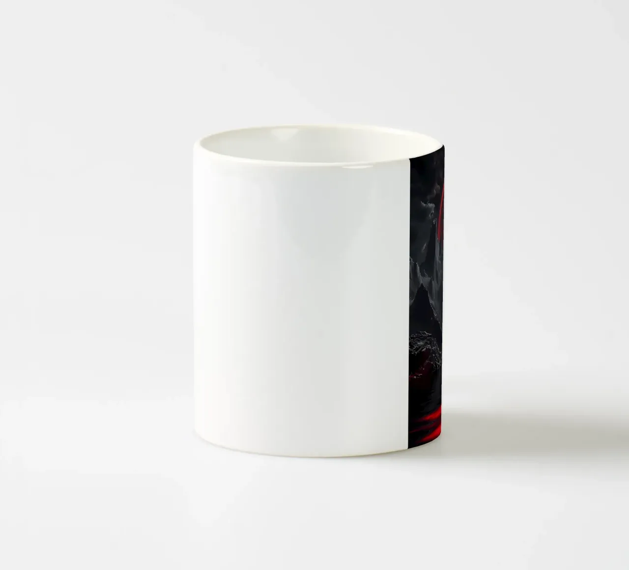Crimson Eclipse ceramic mug by Artistic-shop
