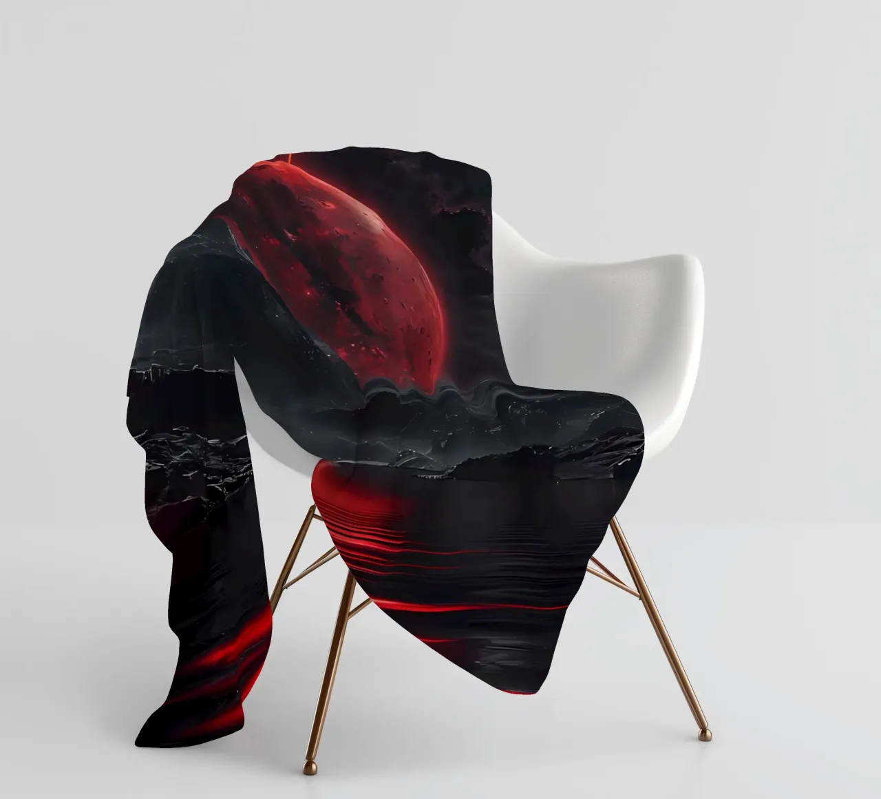 Crimson Eclipse Fleecedecke von Artistic-shop