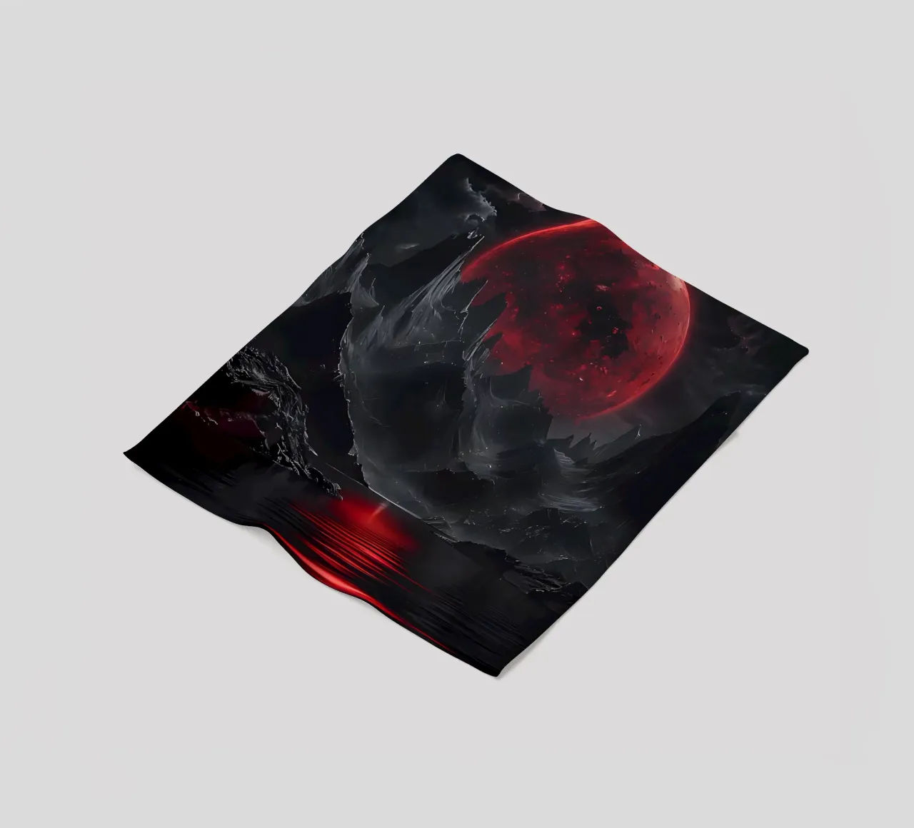 Crimson Eclipse Fleecedecke von Artistic-shop