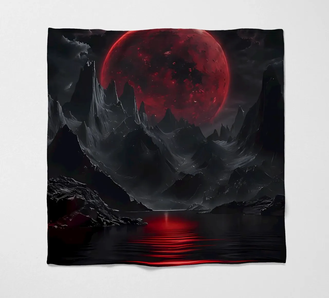 Crimson Eclipse Fleecedecke von Artistic-shop