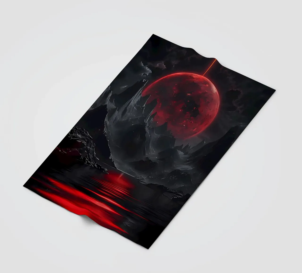 Crimson Eclipse Fleecedecke von Artistic-shop