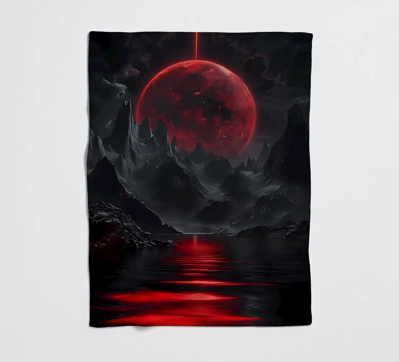 Crimson Eclipse Fleecedecke von Artistic-shop